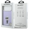 Etui Karl Lagerfeld IML Aquarelle Karl   & Choupette & Logo MagSafe do iPhone 17 Pro Max fioletowy